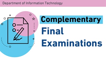 IT Department Complementary Final Examinations Schedule,