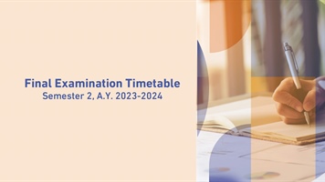 Final Examination Timetable Semester 2, A.Y. 2023-2024